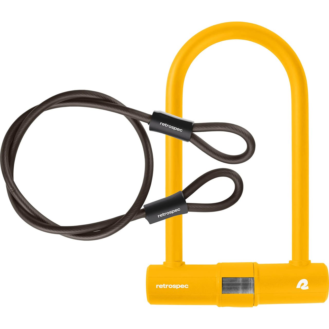 Retrospec Lookout U-Lock Bike Lock with 4Ft Security Cable Bracket