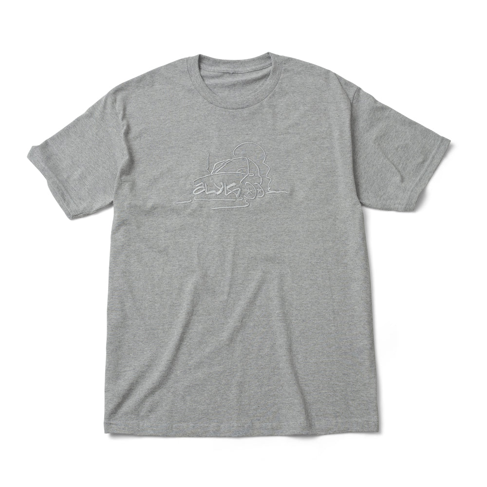 ALYK - RPM EMBROIDERED T-SHIRT HEATHER GREY