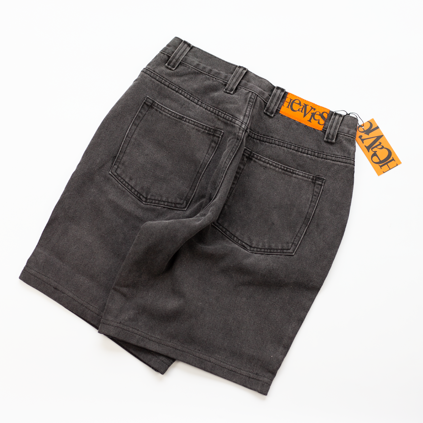 Heavies Denim Washed Black Shorts