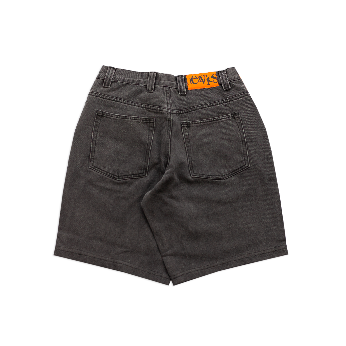 Heavies Denim Washed Black Shorts