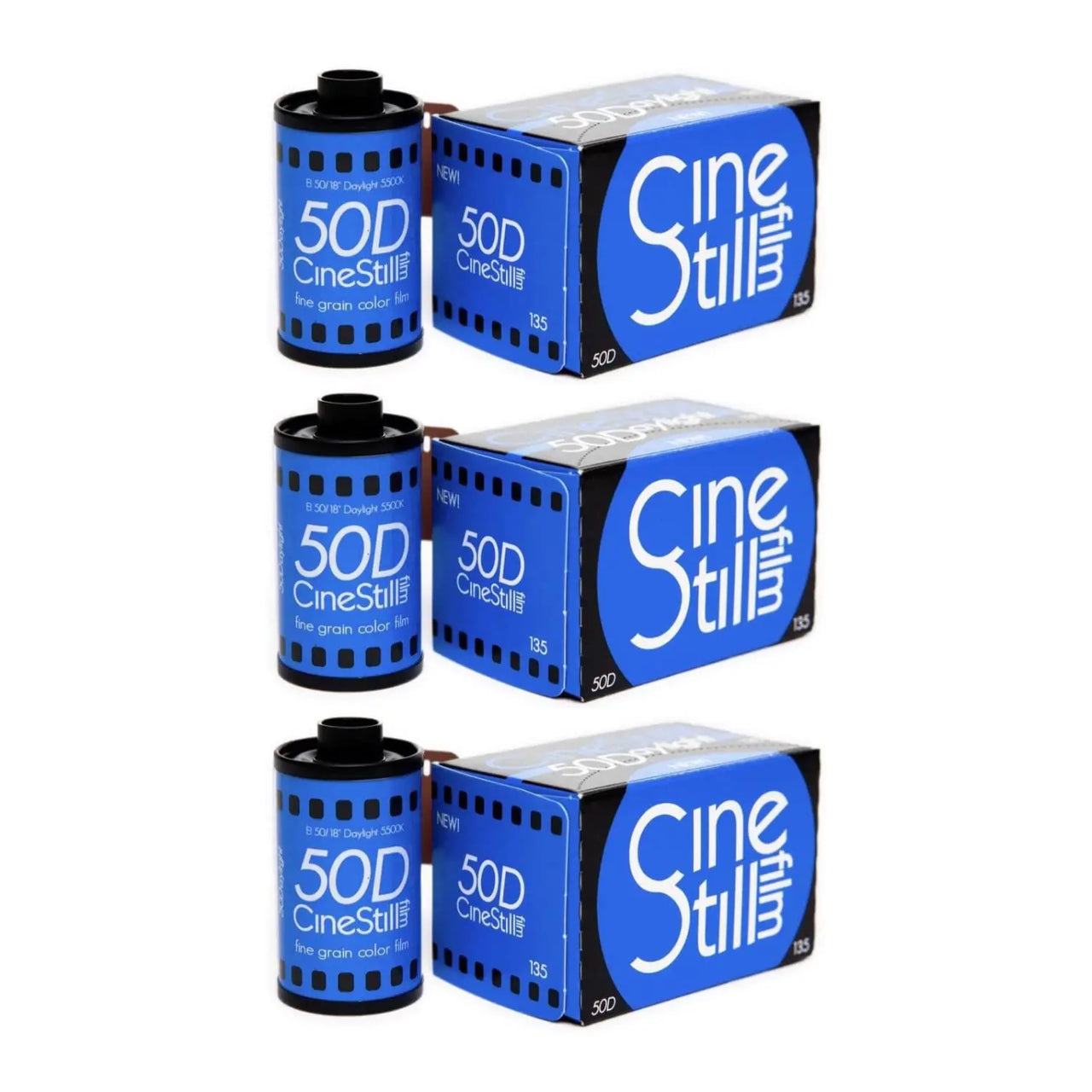 CineStill Film 50Daylight 35mm Film Boxed (36 Exposures 3-Pack) Bundle (3 pack)