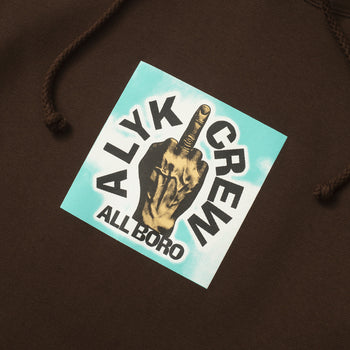 ALYK - ALL BORO - HEAVYWEIGHT HOODED SWEATSHIRT BROWN