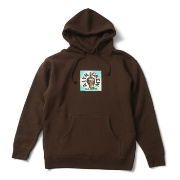 ALYK - ALL BORO - HEAVYWEIGHT HOODED SWEATSHIRT BROWN