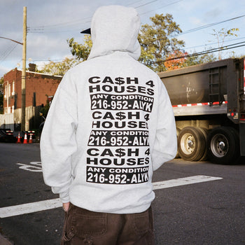 ALYK - CASH 4 - HEAVYWEIGHT HOODED SWEATSHIRT HEATHER GREY