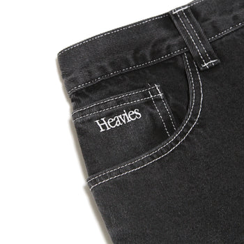 Heavies 03 Jeans - Washed Black/Contrast Stitching