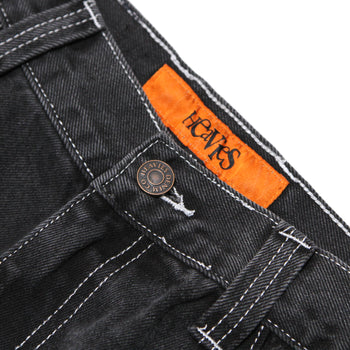 Heavies 03 Jeans - Washed Black/Contrast Stitching