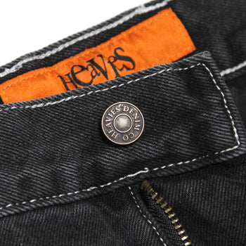 Heavies 03 Jeans - Washed Black/Contrast Stitching