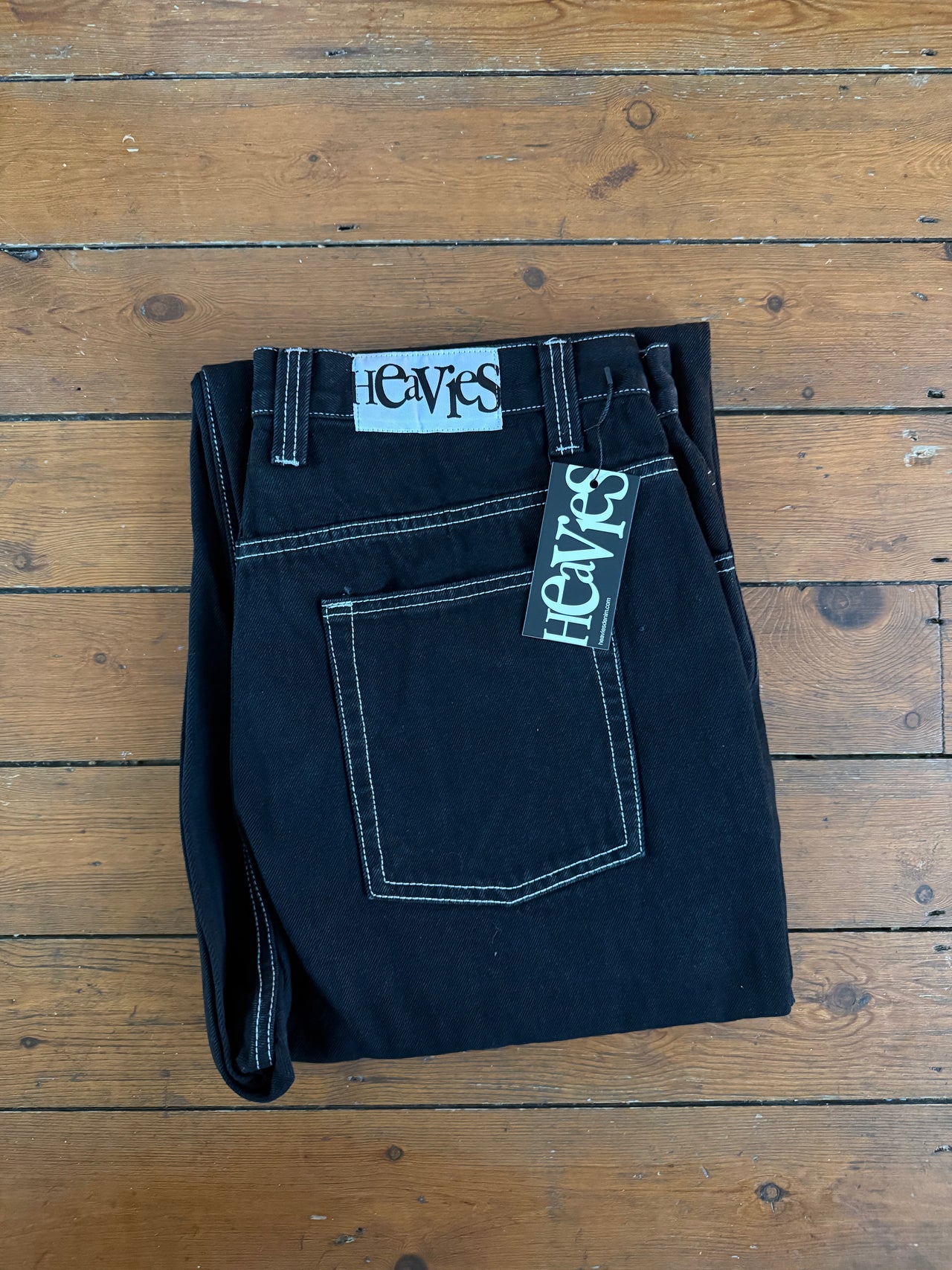 SAMPLE #8 - Heavies OG Black WHITE STITCH XL