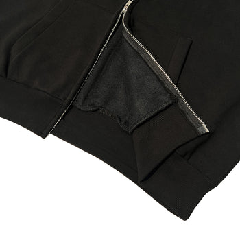 Arch Appliqué Zip Hoodie Black