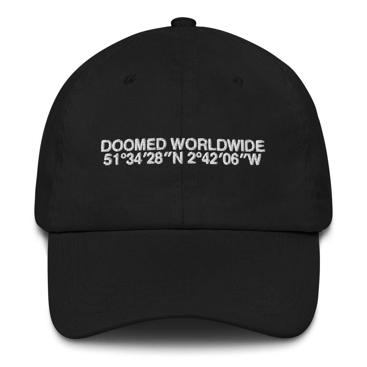 Doomed GOH Dad Cap White Embroidery