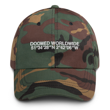 Doomed GOH Dad Cap White Embroidery