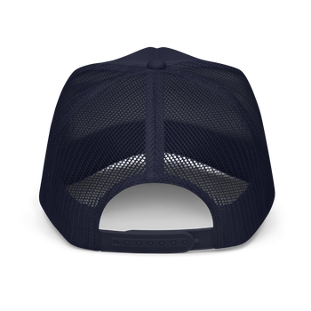 Silent Embroidered Foam Trucker Hat Blk/Navy