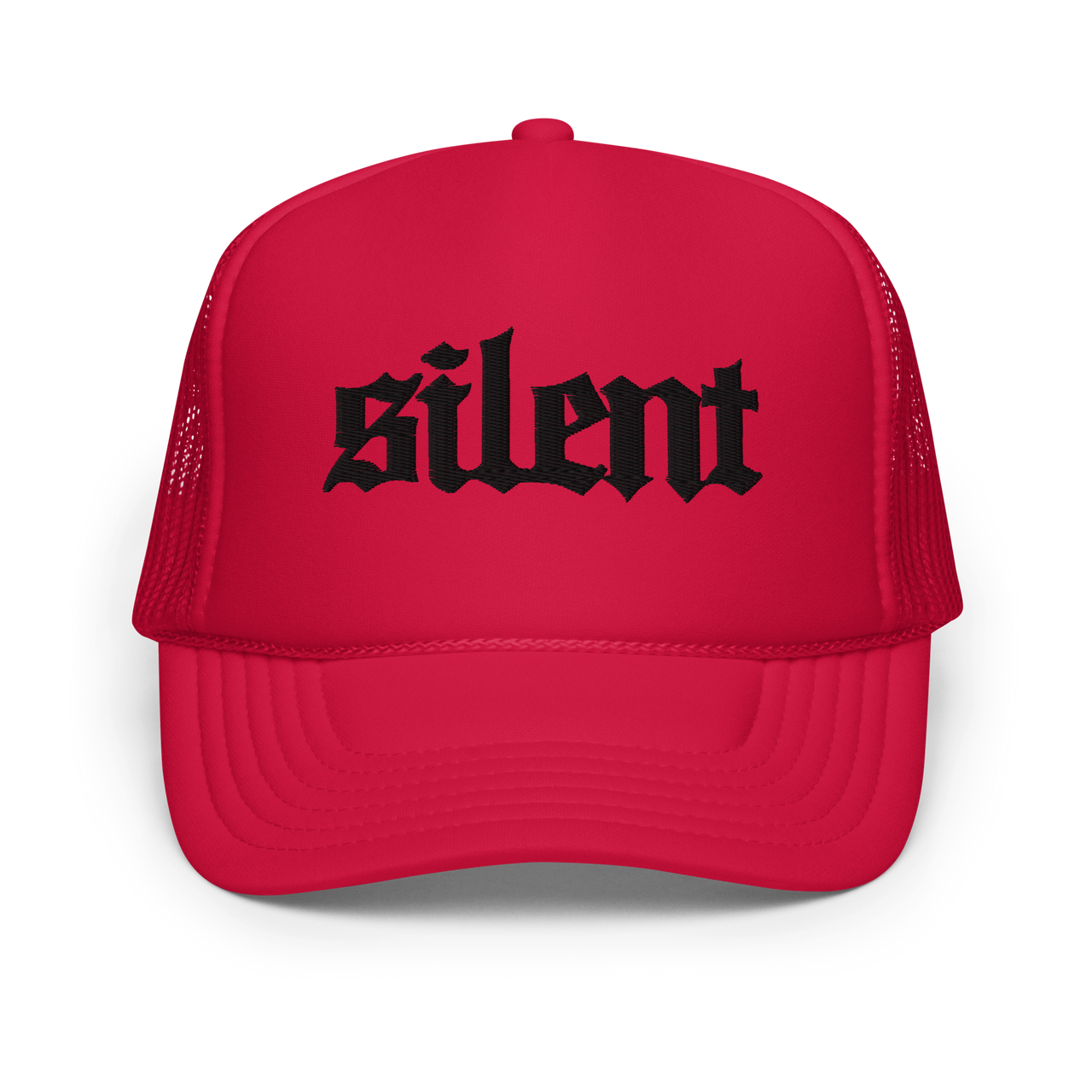 Silent Embroidered Logo Foam Trucker Caps