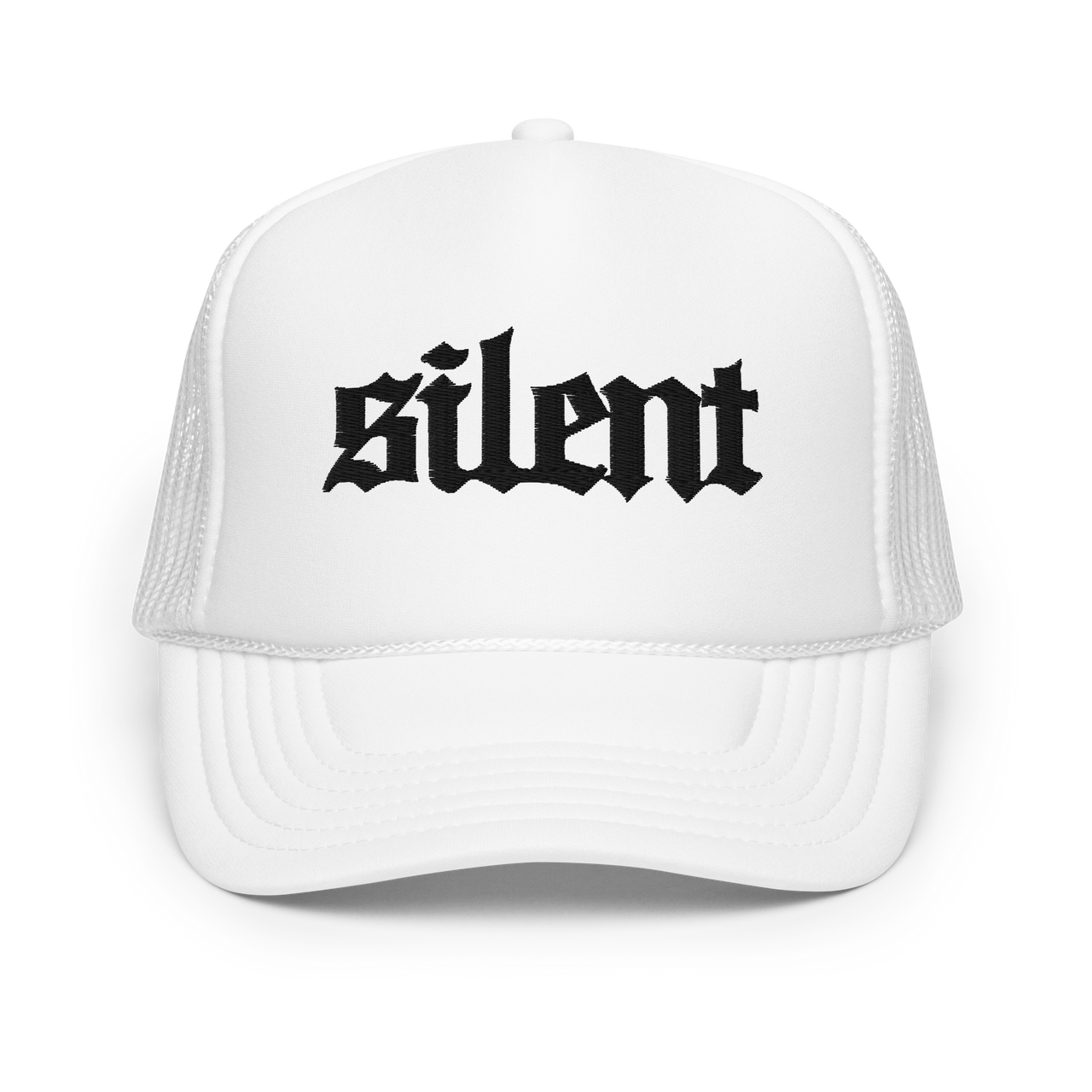 Silent Embroidered Logo Foam Trucker Caps