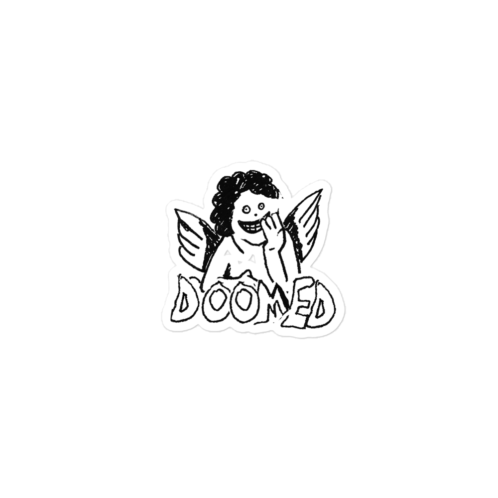 Doomed Cherub Sticker • Silent Store