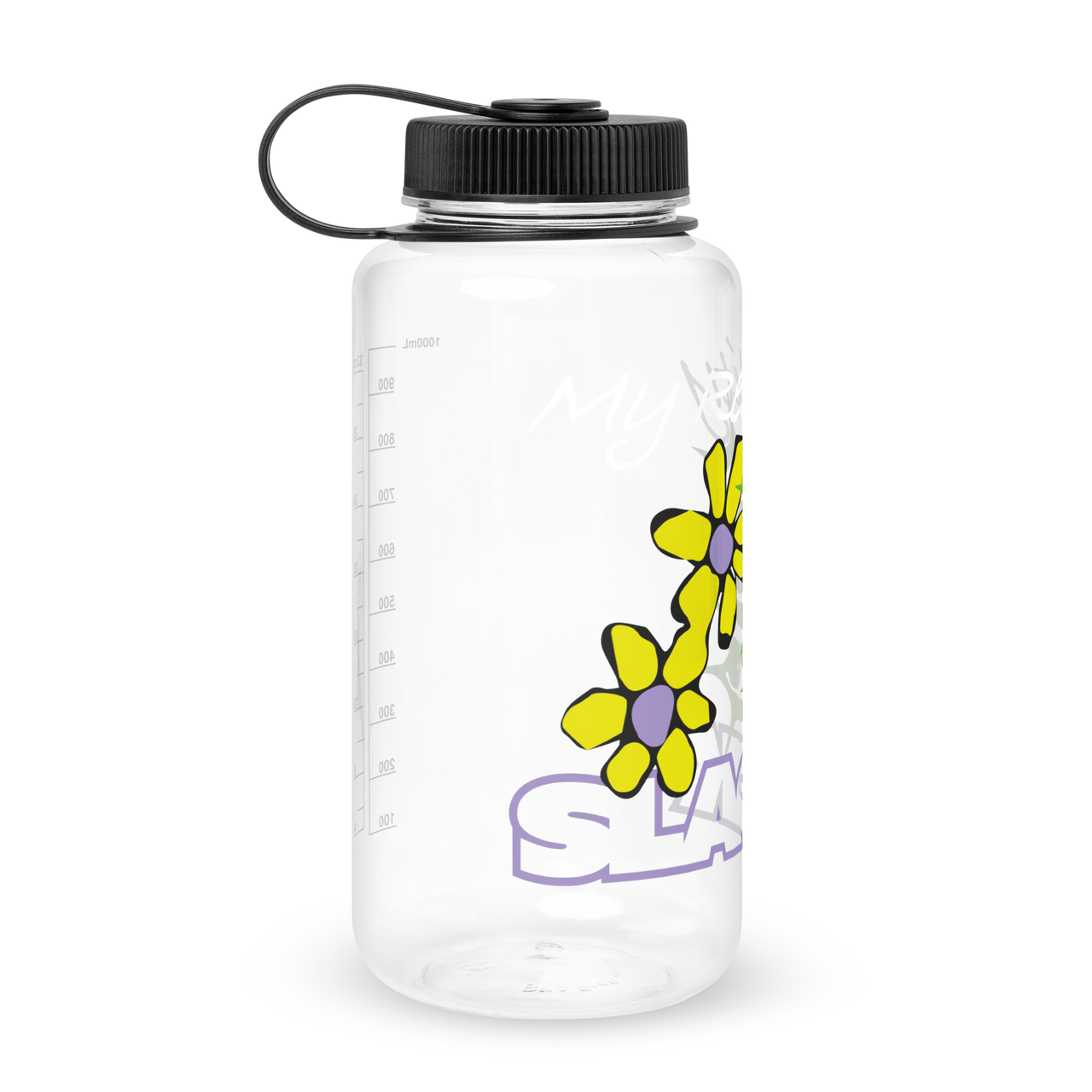 Slack Magazine Flower 32 oz Water Bottle